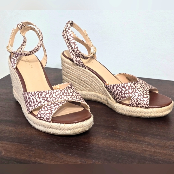 Ann Taylor Factory Shoes - Ann Taylor Factory Espadrille Giraffe Print Wedges Women's Size 8M